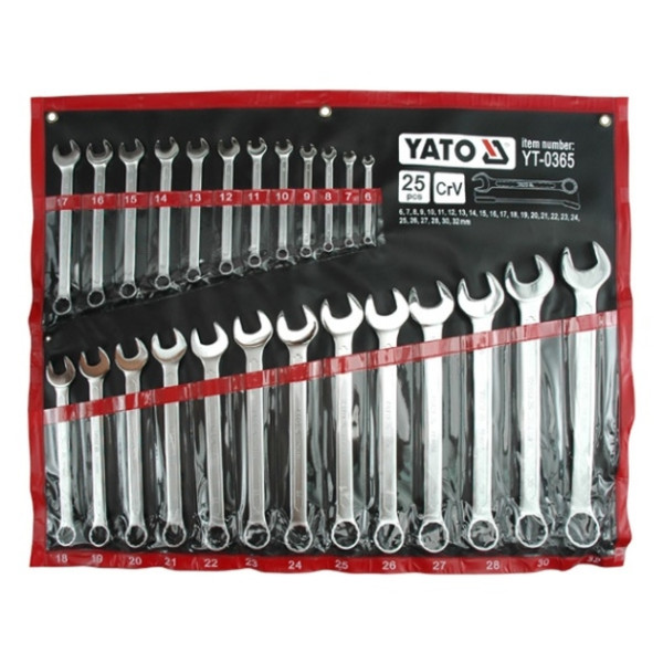 Yato Sada klíčů očkoplochých 25ks 6-32 mm