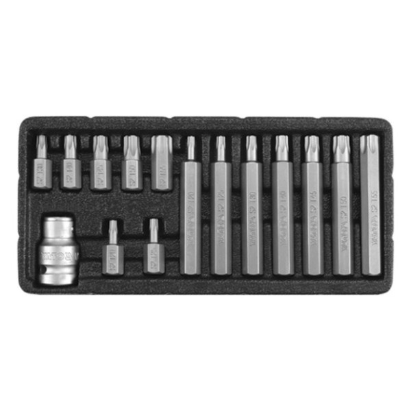 Yato Sada bitů 15 ks TORX s otvorem box