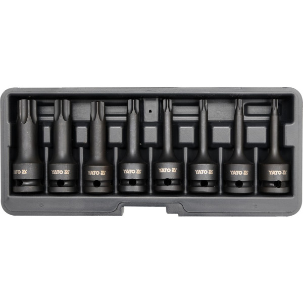 Yato Sada nástavců 1/2" rázové 8 ks T30-T80 torx CrMo