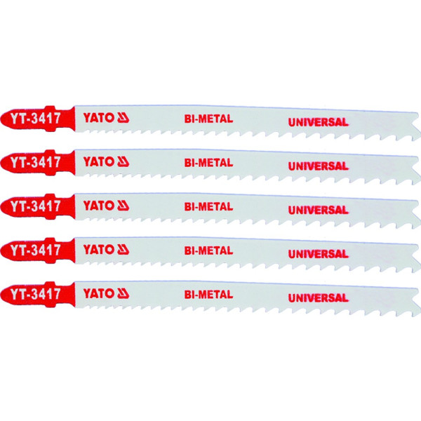 Yato List pilový do přímočaré pily 130 mm UNI TPI10-5 5 ks Bi-Metal