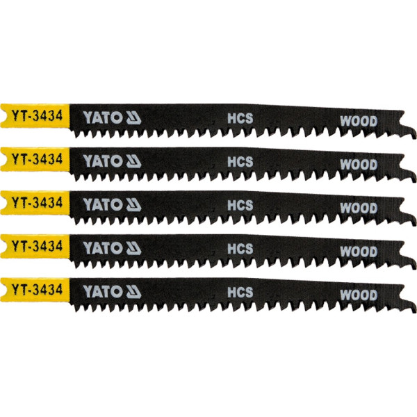 Yato List pilový do přímočaré pily 108 mm na dřevo TPI12-8 5 ks
