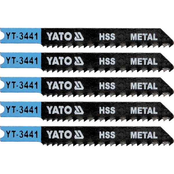 Yato List pilový do přímočaré pily 70 mm na kov TPI12 5 ks