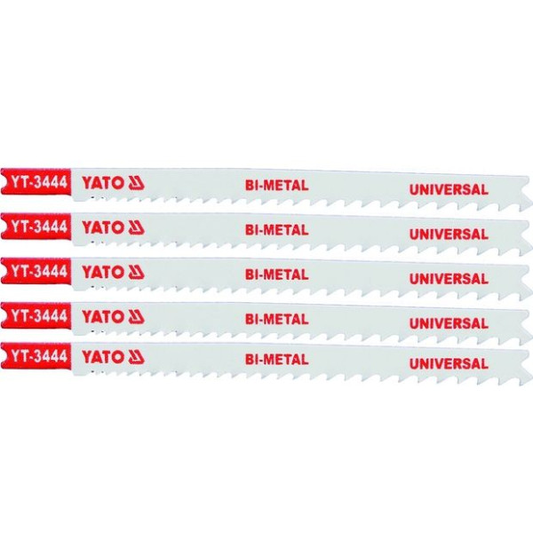 Yato List pilový do přímočaré pily univerzální typ U 10-5TPI sada 5 ks
