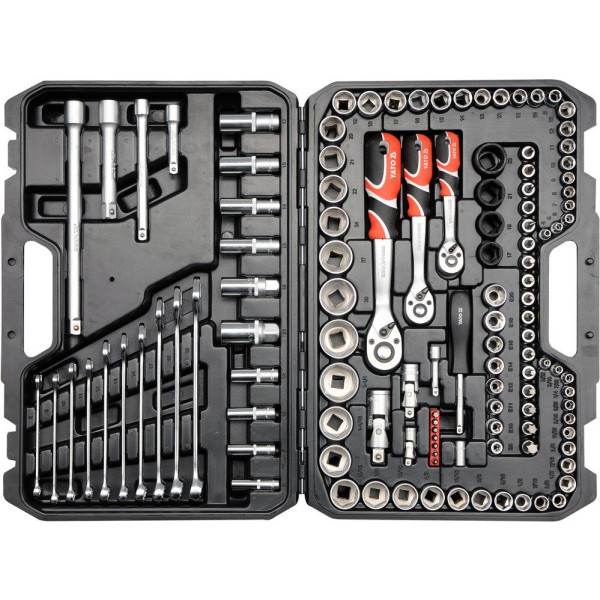 Yato Gola sada 1/2", 3/8", 1/4" + příslušenství 120 ks