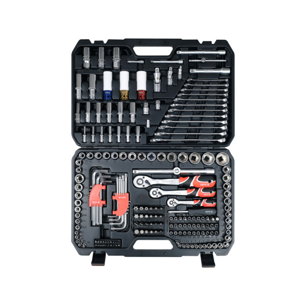 Yato Gola sada 1/2", 3/8", 1/4" + příslušenství 198 ks