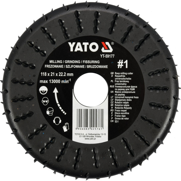 Yato Rotační rašple frézovací univerzální 118 mm
