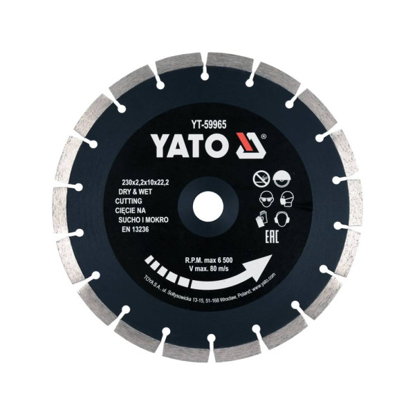 Yato Kotouč řezný diamantový segmentový 230 x 22,2 mm