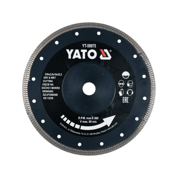 Yato Kotouč řezný diamantový 230 x 22,2 x 2 mm