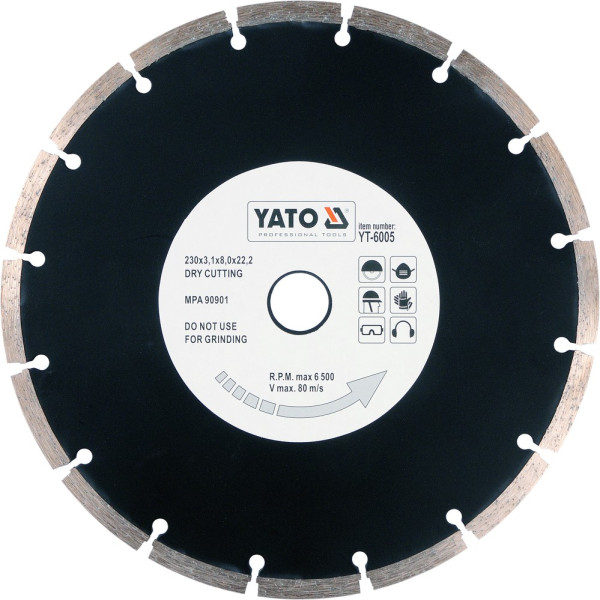 Yato Kotouč řezný diamantový 230 x 22,2 x 2,7 mm