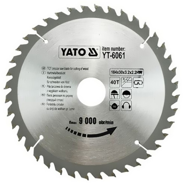 Yato Kotouč na dřevo 184 x 30 mm 40z
