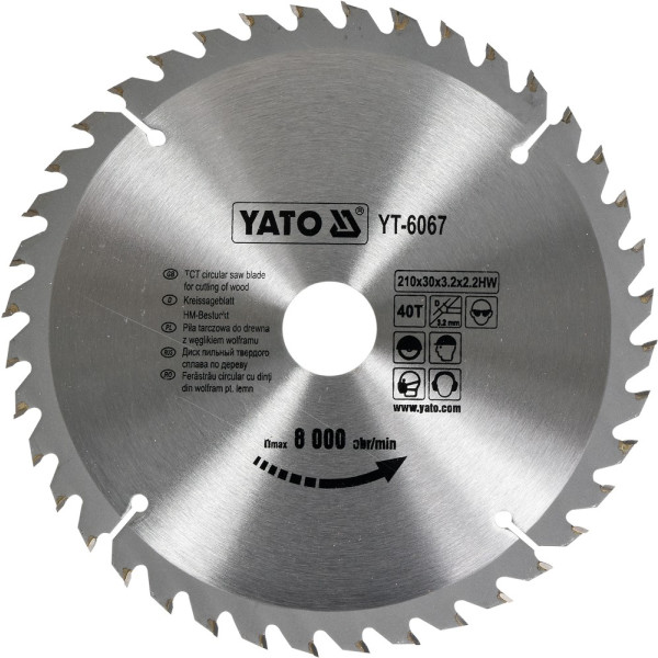Yato Kotouč na dřevo 210 x 30 mm 40z