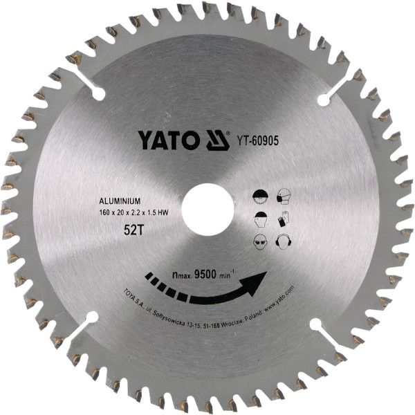 Yato Kotouč na hliník 160 x 20 mm 52z