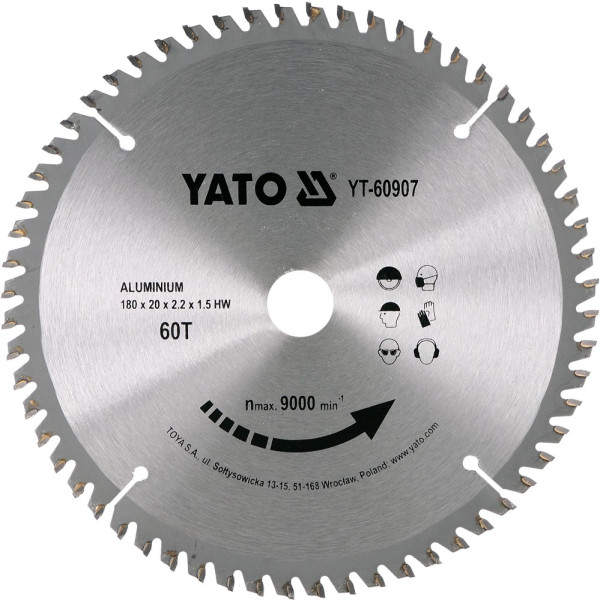 Yato Kotouč na hliník 180 x 20 mm 60z