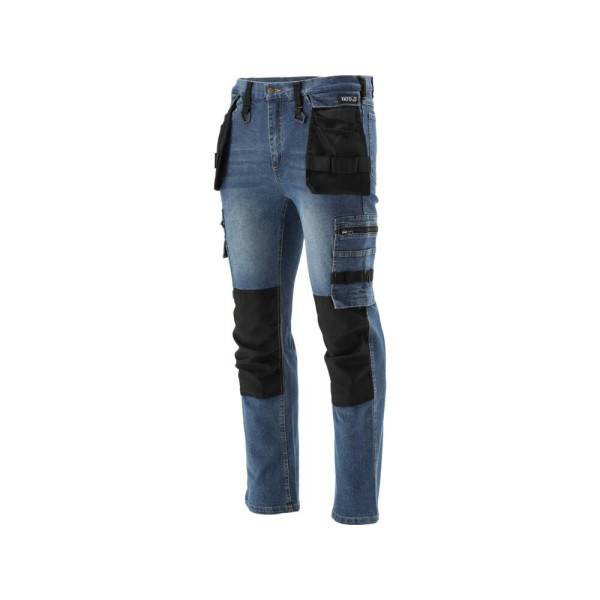 Yato Pracovní jeansy strečové, vel. 2XL, tmavě modré