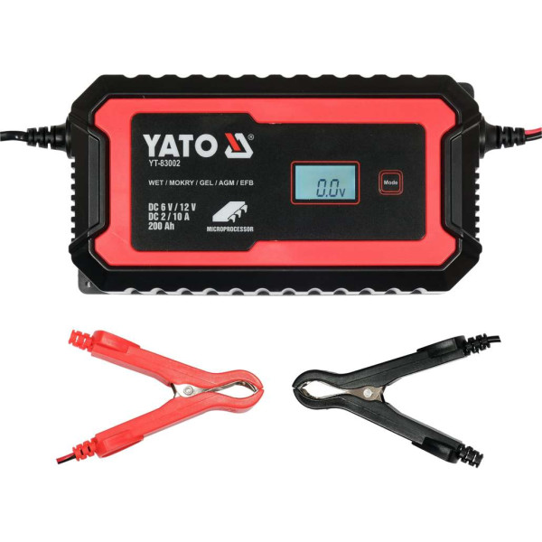Yato Nabíječka s LCD displejem 6V / 2A, 12V / 10A