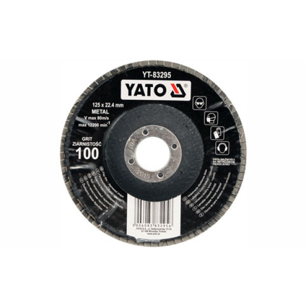 Yato Kotouč lamelový korundový 125 x 22,2 mm vypouklý brusný P100