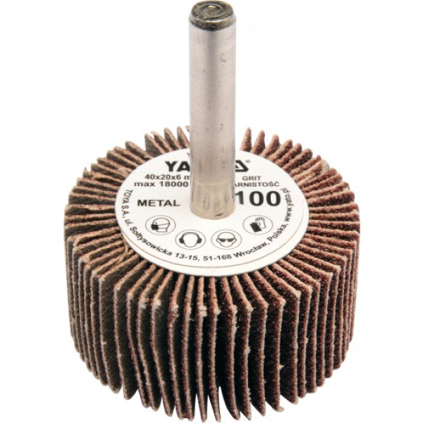 Yato Kotouč lamelový radiální 40x20 P-40 s hřídelí 6 mm