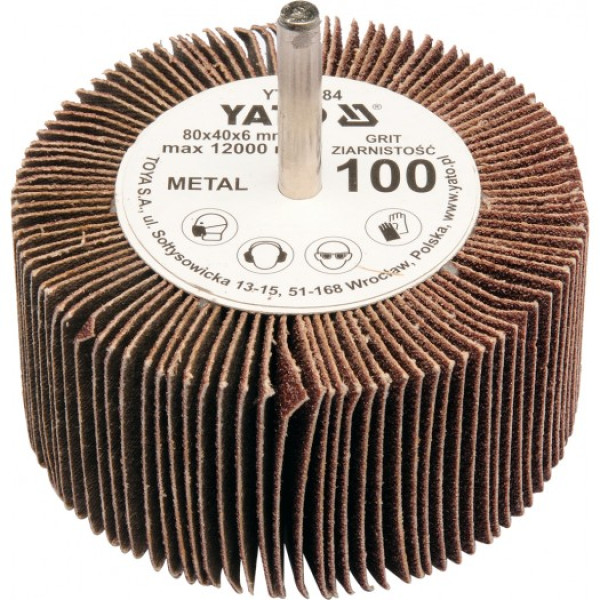 Yato Kotouč lamelový radiální 80x40 P-80 shřídelí 6mm