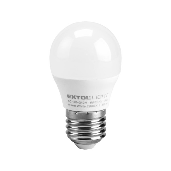 žárovka LED mini, 410lm, 5W, E27, teplá bílá