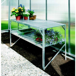 AL regál VITAVIA 120x52 cm dvoupolicový stříbrný LG13