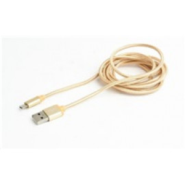 GEMBIRD Kabel CABLEXPERT USB A Male/Micro B Male 2.0, 1,8m, opletený, zlatý, blister