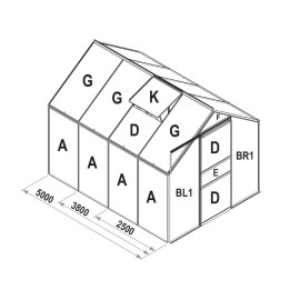 náhradní prosklení pro skleník VITAVIA TARGET 5000 PC 4 mm LG2535