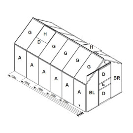 náhradní prosklení pro skleník VITAVIA VENUS 2500 PC 4 mm LG3058