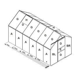náhradní prosklení pro skleník VITAVIA VENUS 2500 PC 6 mm LG3059