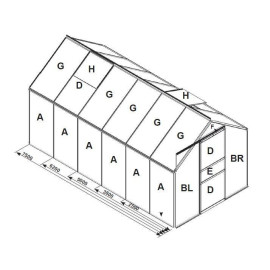 náhradní prosklení pro skleník VITAVIA VENUS 5000 PC 6 mm LG3063