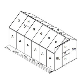 náhradní prosklení pro skleník VITAVIA VENUS 6200 PC 6 mm LG3065