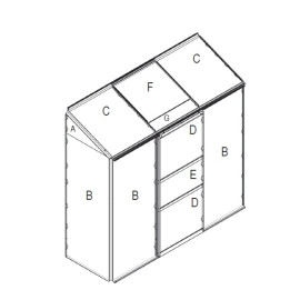náhradní prosklení pro skleník VITAVIA IDA 1300 PC 4 mm LG3077