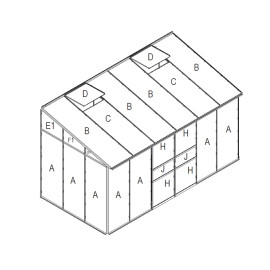 náhradní prosklení pro skleník VITAVIA IDA 6500 PC 4 mm LG3083