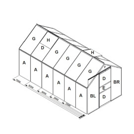 náhradní prosklení pro skleník VITAVIA VENUS 7500 PC 4 mm LG3112