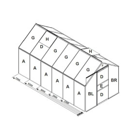náhradní prosklení pro skleník VITAVIA VENUS 7500 PC 6 mm LG3113