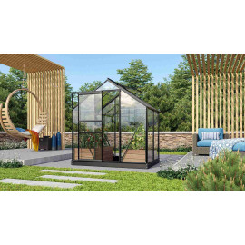 skleník VITAVIA VENUS 2500 čiré sklo 3 mm černý LG3537