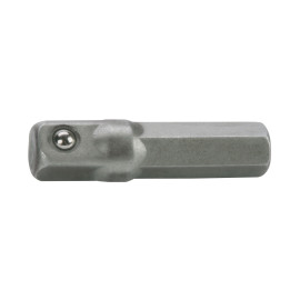 Adaptér z hrotu 1/4" na čtyřhran 1/4", L 26mm