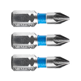 Hrot křížový pozidriv, sada 3ks, PZ 1x25mm, S2