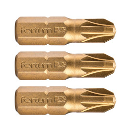 Hrot křížový pozidriv, sada 3ks, PZ 3x25mm,titan. úprava, S2