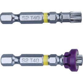 Hroty sada 2ks TORX s magnetickým kloboučkem, T 40x50mm, S2