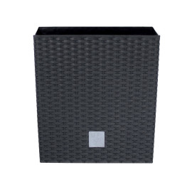 PROSPERPLAST Květináč RATO LOW + vklad antracit 40cm