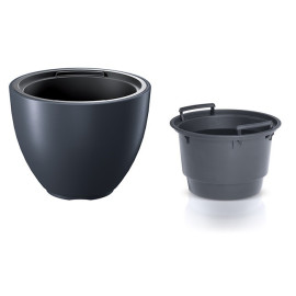 Květináč s vkladem HEOS antracit 29,8cm