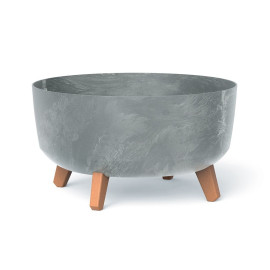 Květináč GRACIA LOW BETON EFFECT 38 cm šedý