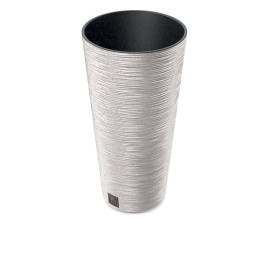 Květináč Prosperplast FURU SLIM ECO WOOD 30 cm bílý 