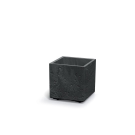 Květináč Prosperplast SIERRA SQUARE beton effect 38,5 cm černý beton