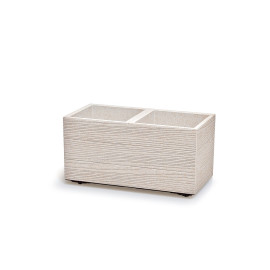 Květináč Prosperplast MADERA CASE eco wood 57,7 cm bílý eco