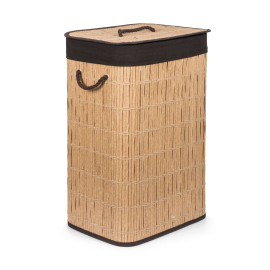 Koš na prádlo G21 72 l, ratanový design s hnědým košem