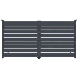Brána G21 Reno 350x176 cm dvoukřídlá, antracitová