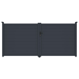 Brána G21 Orlando 350x158 cm dvoukřídlá, antracitová