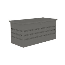 Zahradní box G21 Denver 400 L, metalický šedý plechový