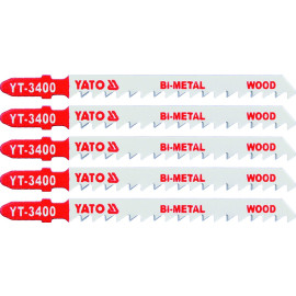 Yato List do přímočaré pily 100 mm na dřevo TPI6 5 ks Bi-Metal